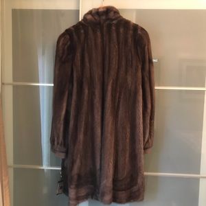 Real Mink Stroller Fur Coat Size L /XL